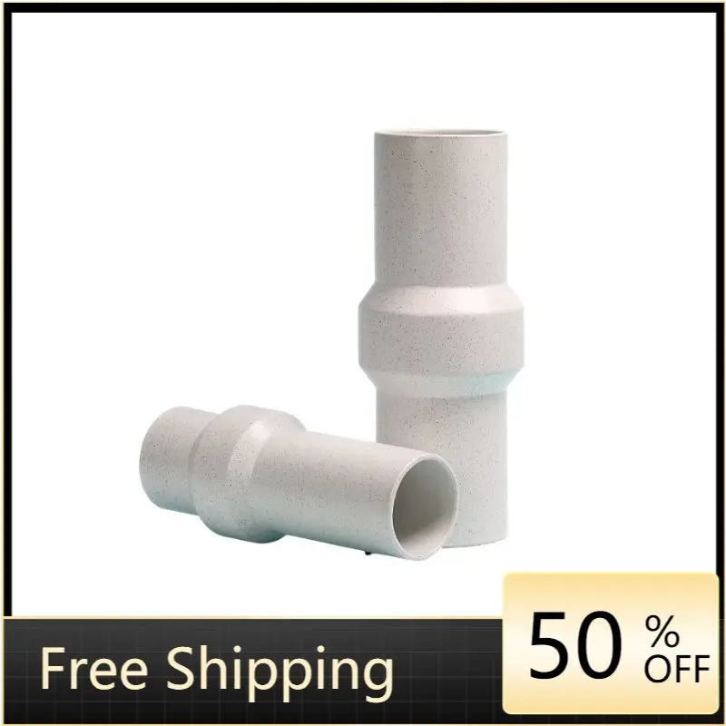 

White Ceramic Modern Style Vase Plant Design Large White Ceramic Vase Minimalist Decor Pots De Jardin Salon Decoration AA50HP