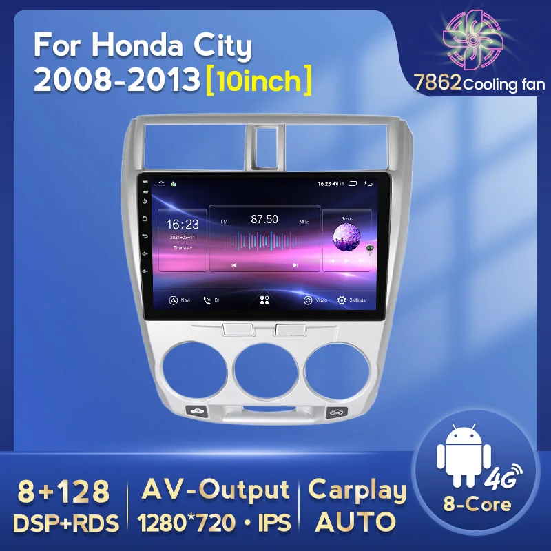 4G LTE HD1280 * 720 IPS автомобильный Радио Аудио мультимедиа видео плеер для Honda City 2008 2009