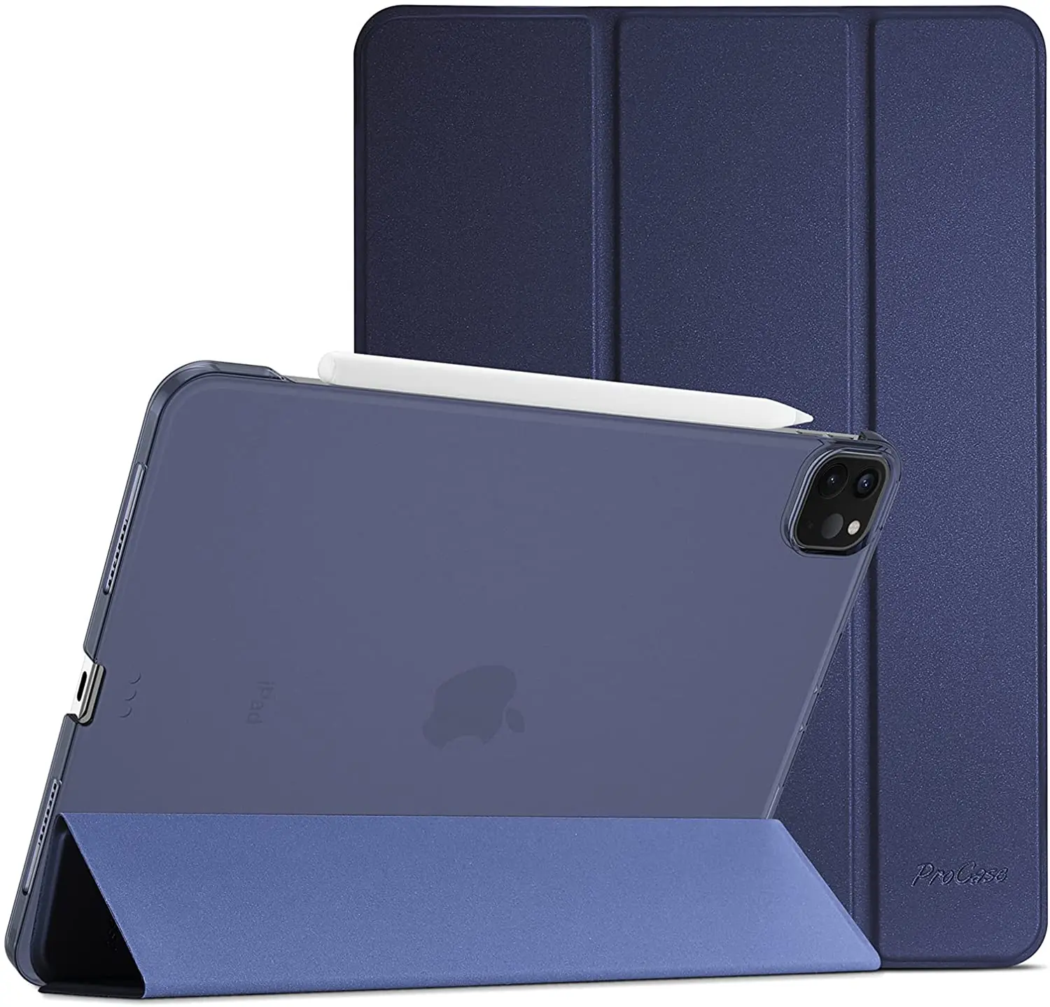 

ProCase iPad Pro 11 Case 2021, Slim Stand Hard Back Shell Smart Cover for iPad Pro 11 Inch 3rd Gen –Navy