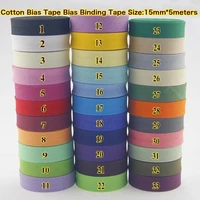 15mm 58width back side ironed single folded cotton bias binding tape for garment cushion table quilt craft diy accessories