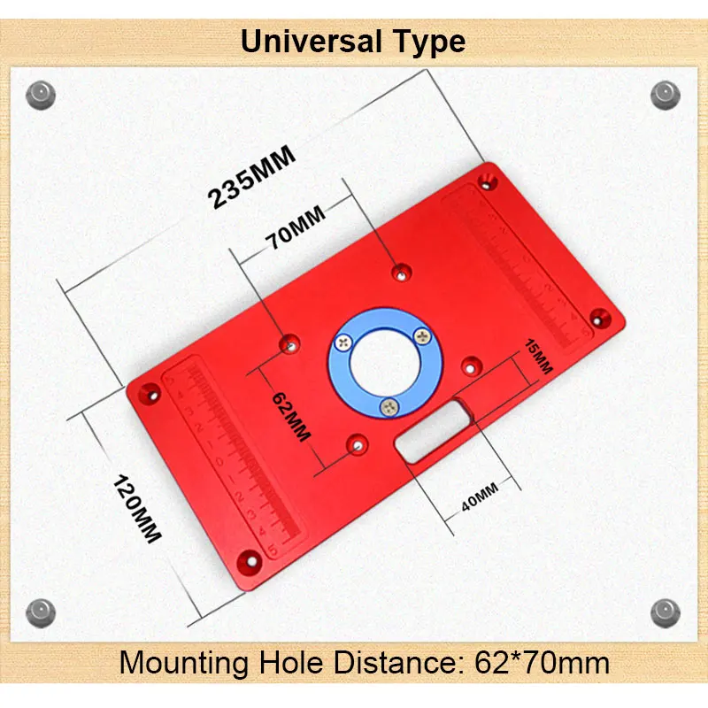 Универсальный тип фрезерный стол из алюминиевого сплава вставная пластина