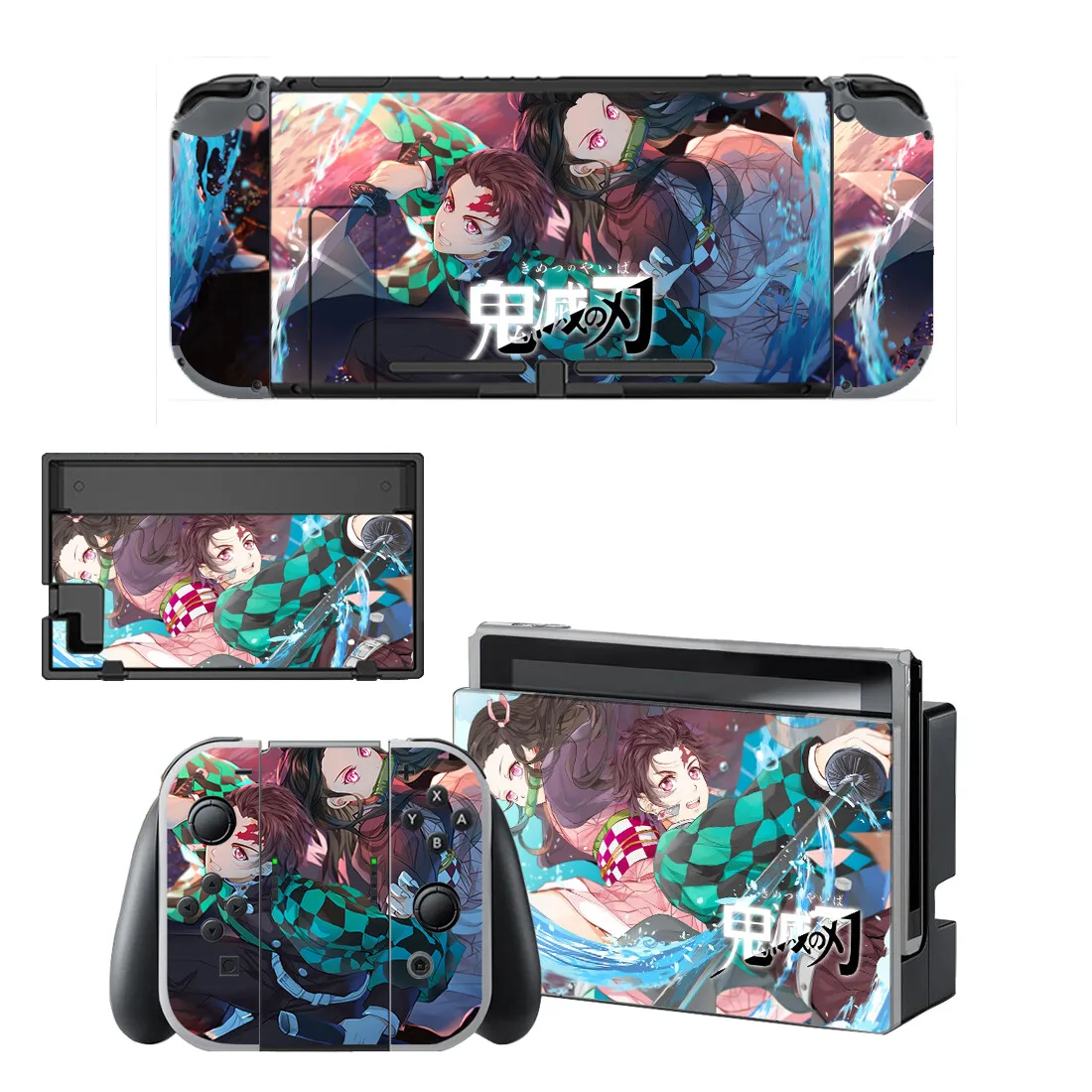 Demon Slayer Screen Protector Sticker Skin for Nintendo Switch NS Console Dock Charger Stand Holder Joycon Controller Skin images - 6