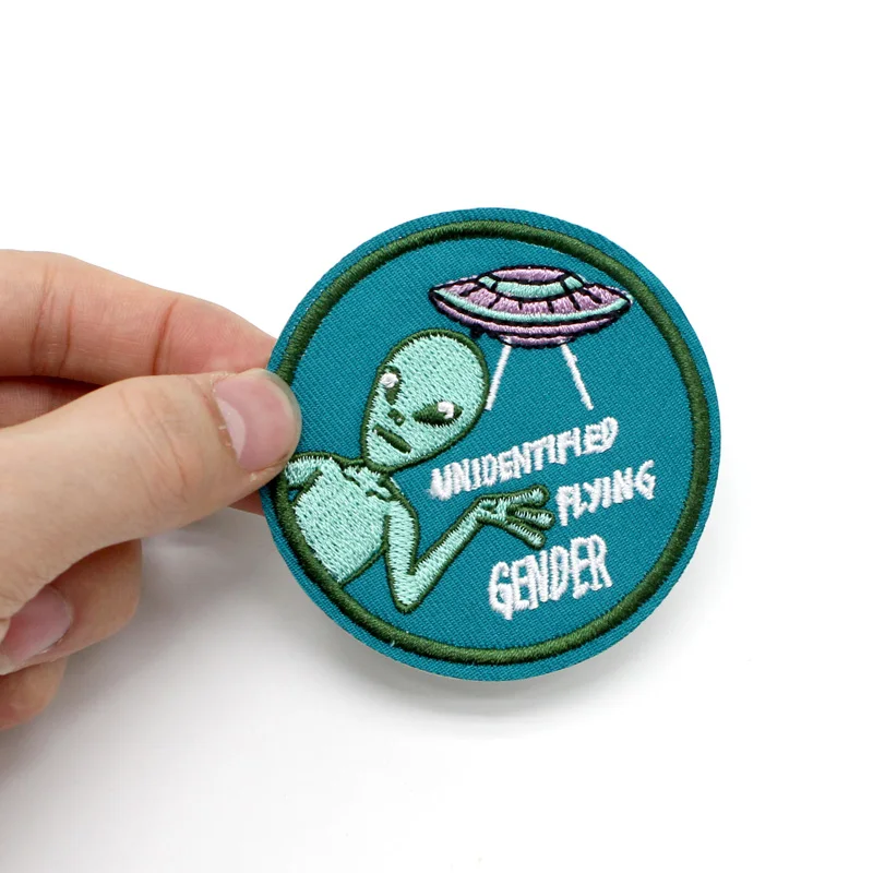 UFO подвеска в виде космонавта и планеты патчи для глажения на одежду джинсы