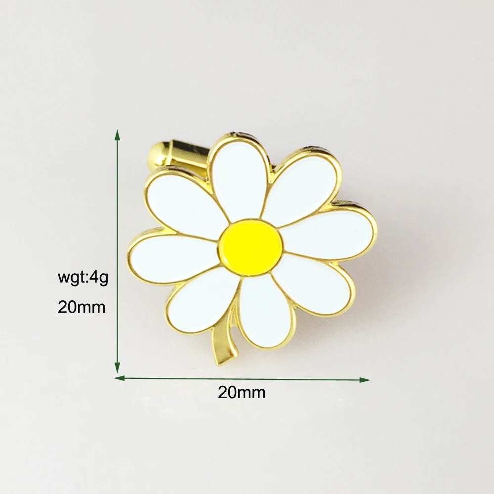 Запонки с белыми цветами маргаритками в виде цветов для мужчин подарки запонки