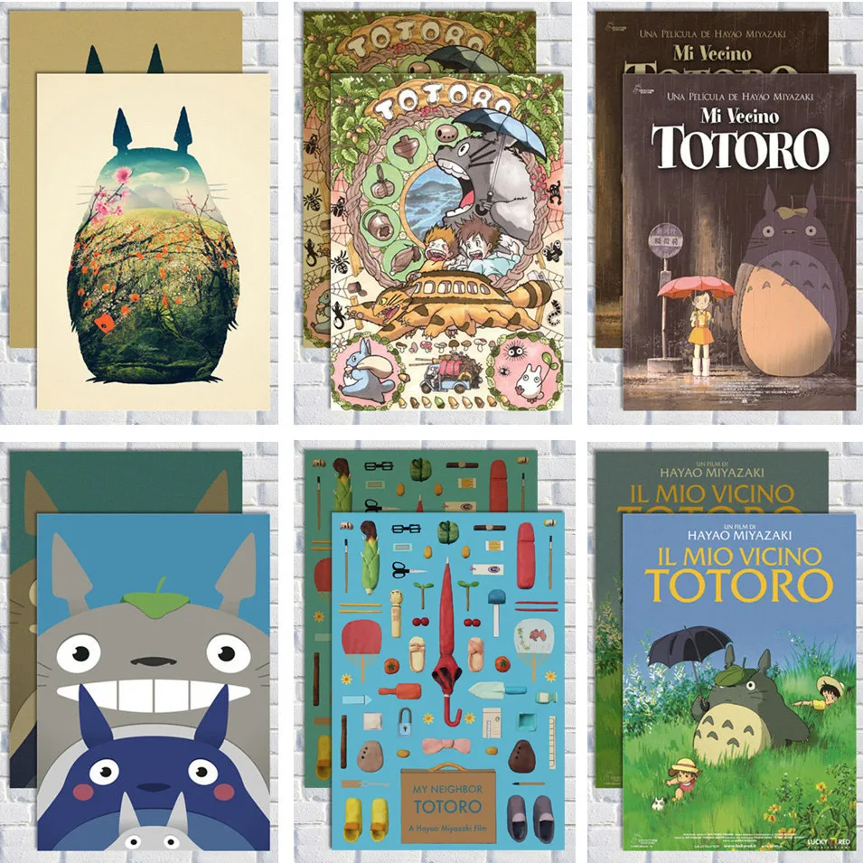 Винтажный постер Miyazaki Hayao аниме My neighter Totoro крафт бумага ретро постеры настенная