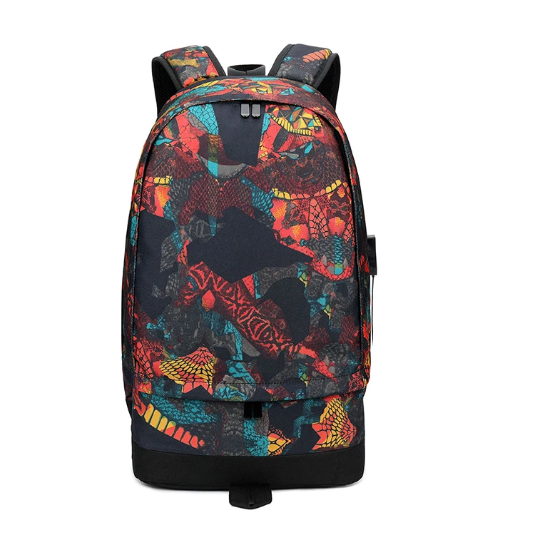 

Fashion Printed Backpack Male 2020 New Junior High School Student Bag Oxford Cloth Basketball Bag Outdoor Sports Backpack