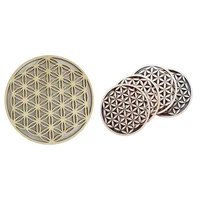 20pcs flower of life cut beermat place mat wood coasters insulation coaster home decorationa section c section