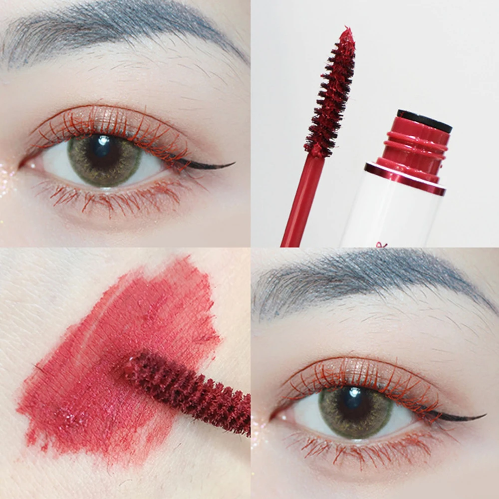 1Pc Professional Makeup Color Mascara Waterproof Fast Dry Eyelashes Curling Lengthening Eye Lashes Blue Green |