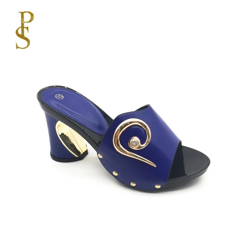 Женские босоножки на высоком каблуке разноцветные с блестками открытым носком |