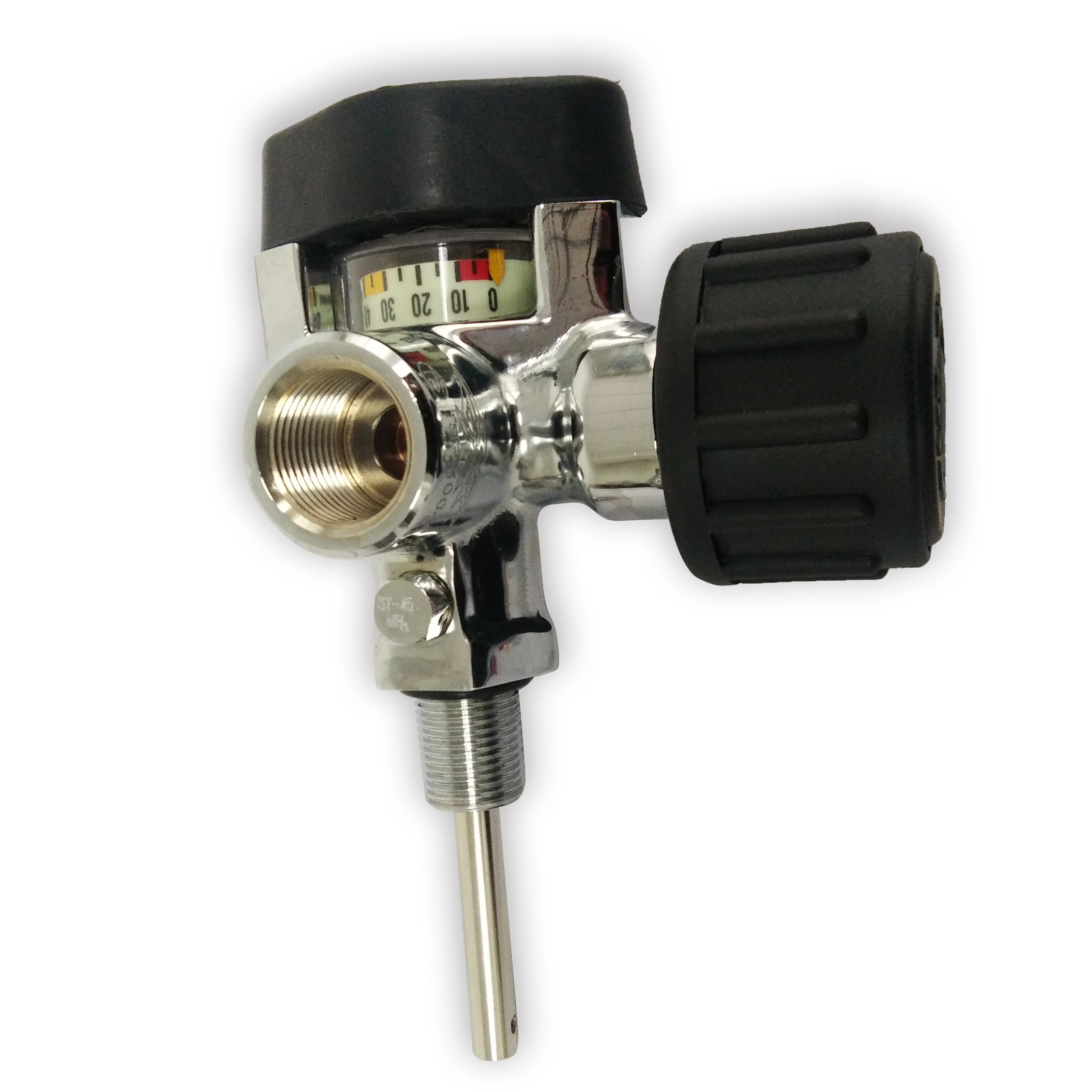 AC921 Воздушный бак Pcp клапан M18 * 1 5 30 мпа 4500psi с манометром высокого давления для