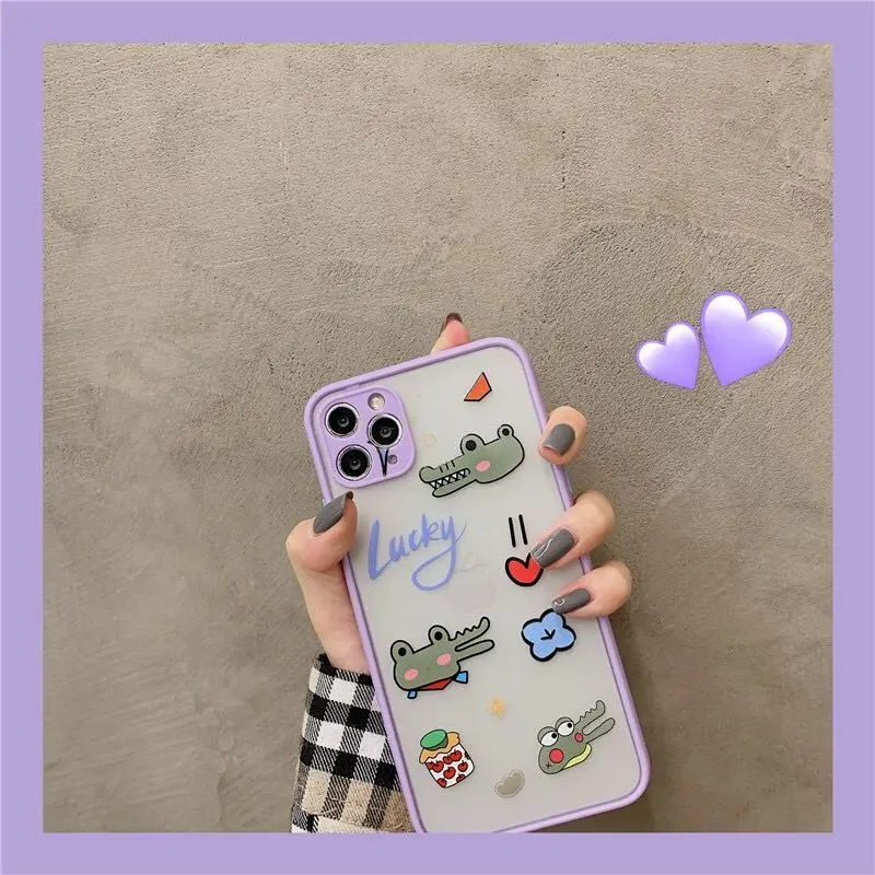 

Baby Crocodile Apple 11Promax Phone Case Iphone78plus Female XS/XR Hard Case Se Soft 6plus Covered Edge