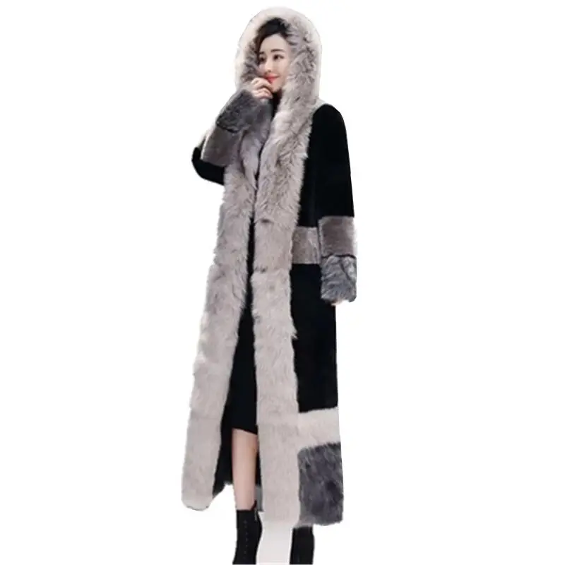 

Parker European style Winter warm Women's Wool Blend Trench Coat Oversize Long Coat Casual Women Wool Coat Cashmere Outerwear
