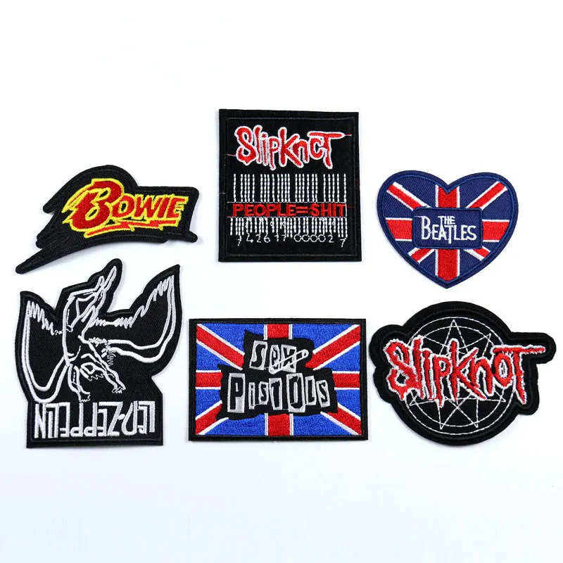 

Flag Patch Badges Stripe Rock Iron on Transfers Patches on Clothes Sew on Stickers on Clothes Embroidered Patches for Applique G