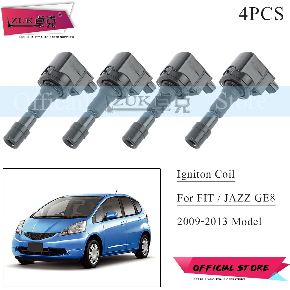 4 шт. Катушка зажигания для HONDA FIT JAZZ 2009 2010 2011 2012 2013 2014 л город 2016 CR Z 30520 RB0 003|Катушка