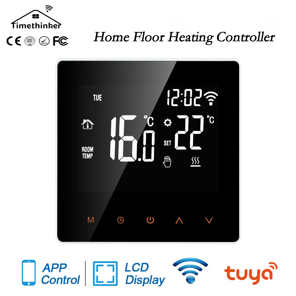 

Tuya WiFi Smart Thermostat LCD Electric Floor Heating Water/gas Boiler Temperature Remote Control For Google Home Alexa
