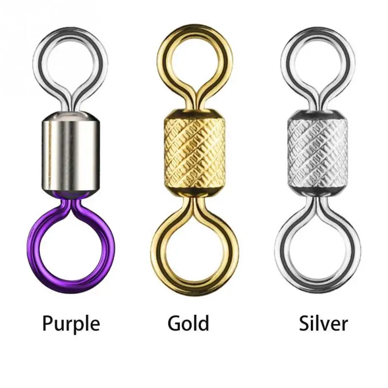 

30Pcs Fishing Rolling Bearing Connector Rolling Barrel Fishing Stainless Steel Corrosion Resistant Fishing Swivels Tackle Kit