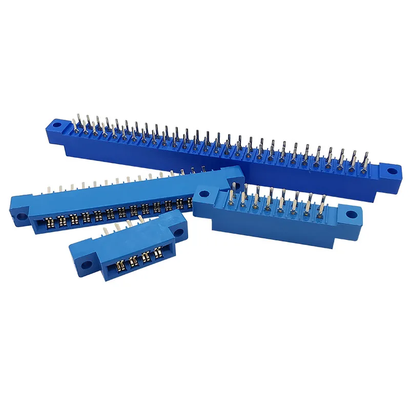 

2Pcs 805 Series Strip Connector 3.96mm Pitch Female Socket PCB Mount Card Edge Connectors Blue Wire Terminal 8P-72Pin