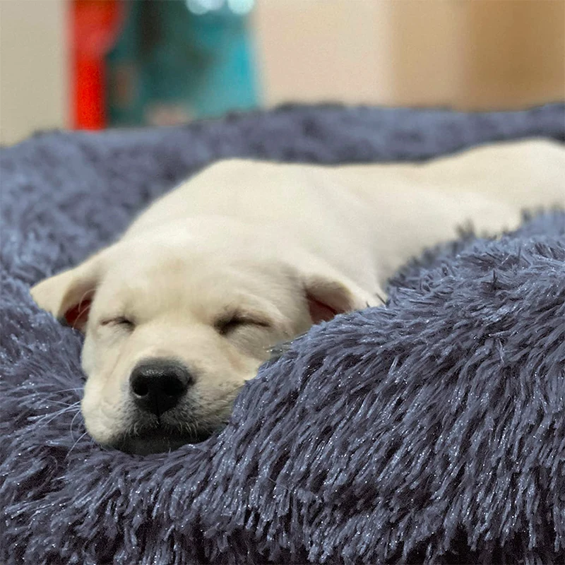 Кровать для собаки длинная плюшевая подушка кровать супер мягкие пушистые