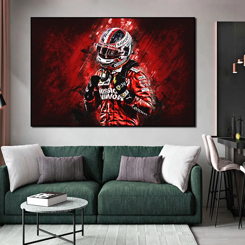

Modern Art Canvas Painting Posters and Prints Wall Art Picture Red Racer Poster Picture Cuadros For Living Room Decor Home Decor