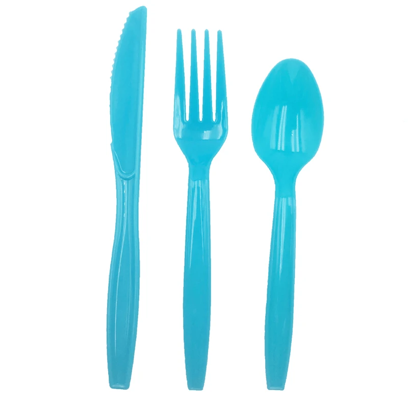 Одноразовая посуда Zerolife для вечерние 7 цветов пластиковый нож вилка ложка