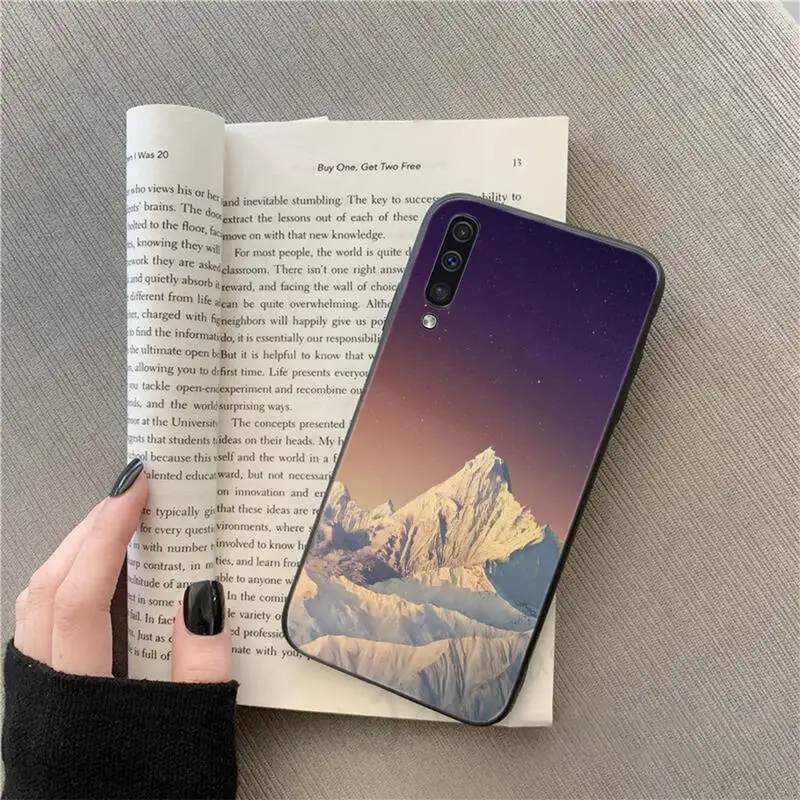 

Natural scenery Snow mountain Phone Case For Samsung galaxy S 9 10 20 A 10 21 30 31 40 50 51 71 s note 20 j 4 2018 plus