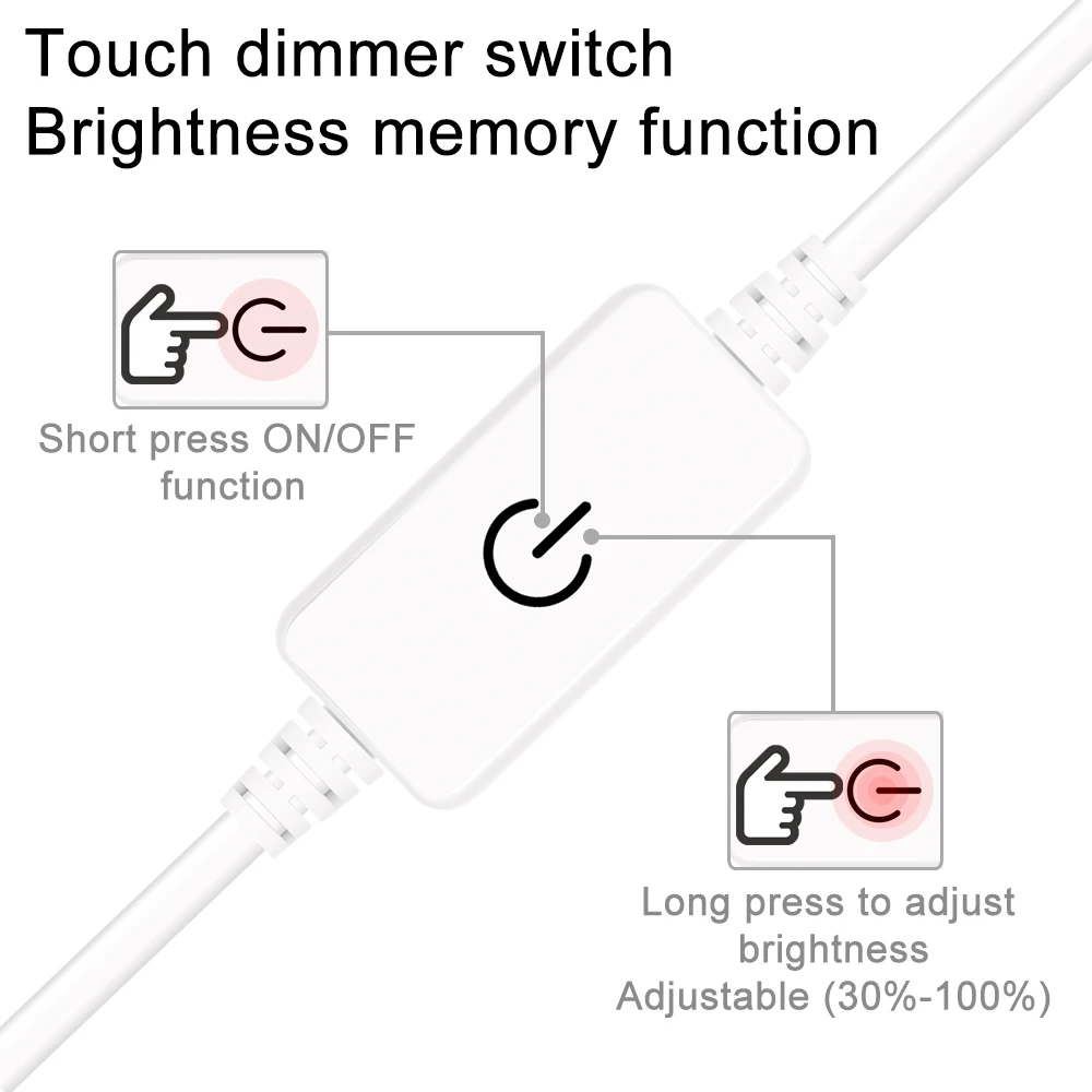 Диммируемый Светильник для зеркала макияжа гибкая светодиодная лента с USB