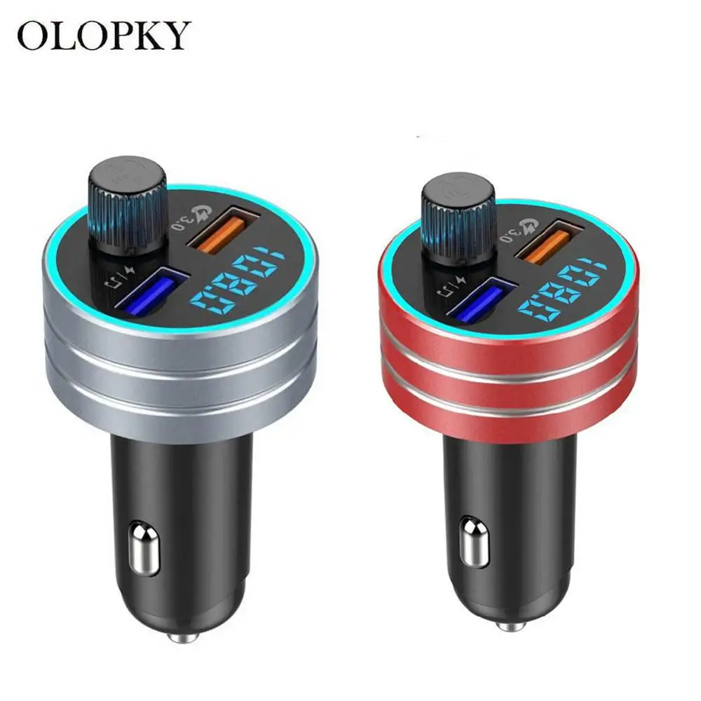 

Car Chargers 12V QC3.0 Cigarette Lighter Charger Car MP3 Player FM Transmitter Bluetooth 5.0 Music Player Hand Free Phone Call