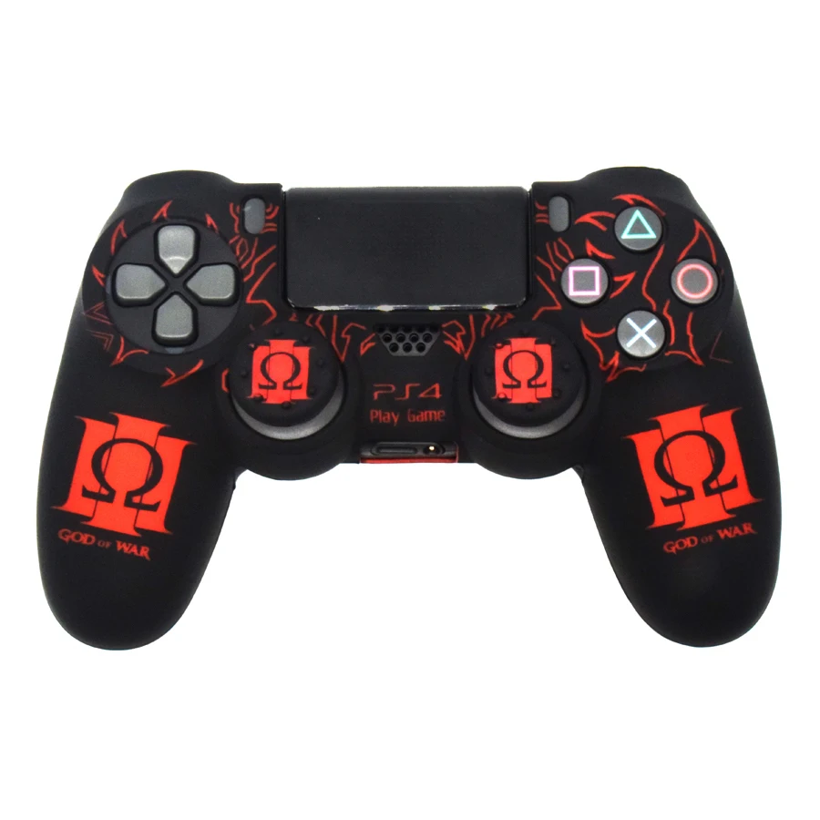 PS4/Slim/Pro беспроводной контроллер силиконовый чехол Бог войны Защитный для Sony