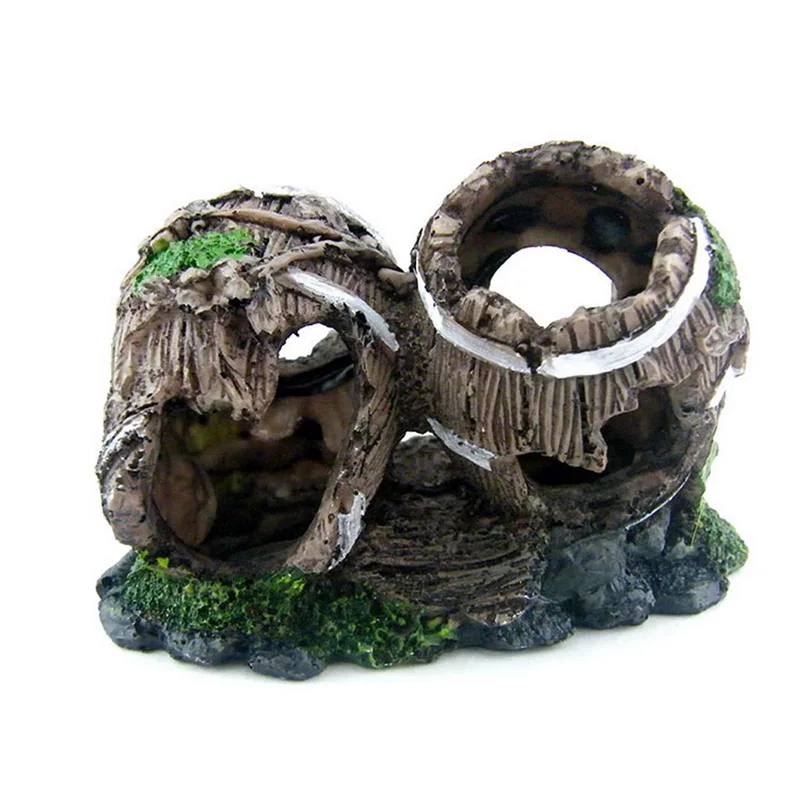 14x6x10cm Садок для рыбы ландшафтный дизайн декоративных камней Моделирование смолы украшение для аквариума - Цвет: 14x6x10cm