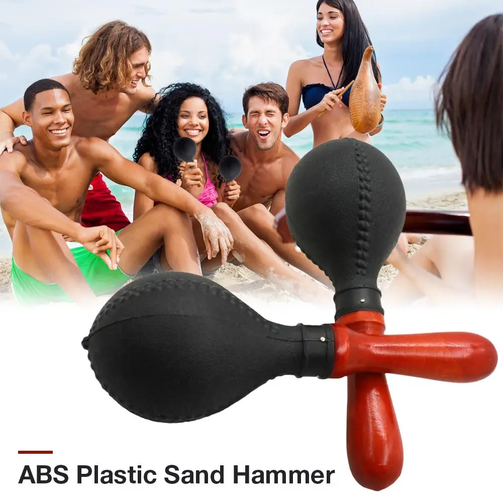 2 шт. Пластик погремушка песком мяч музыкальный инструмент ручки Маракасы