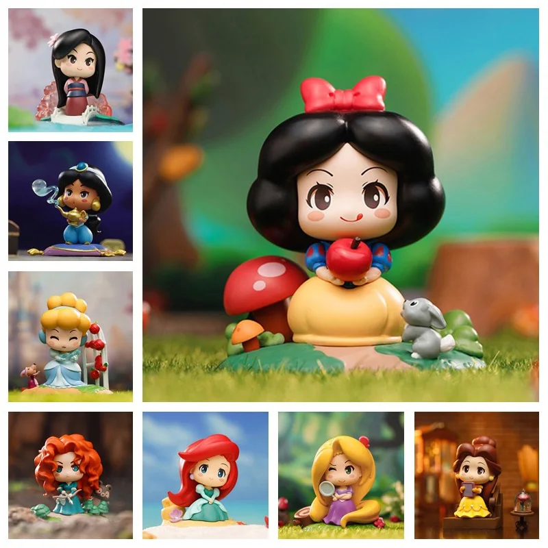 

Blind Box Original Animated Princess Series Belle Snow White Mulan Moana Rapunzel Action Figure Toys Kids Gift Model Decoration