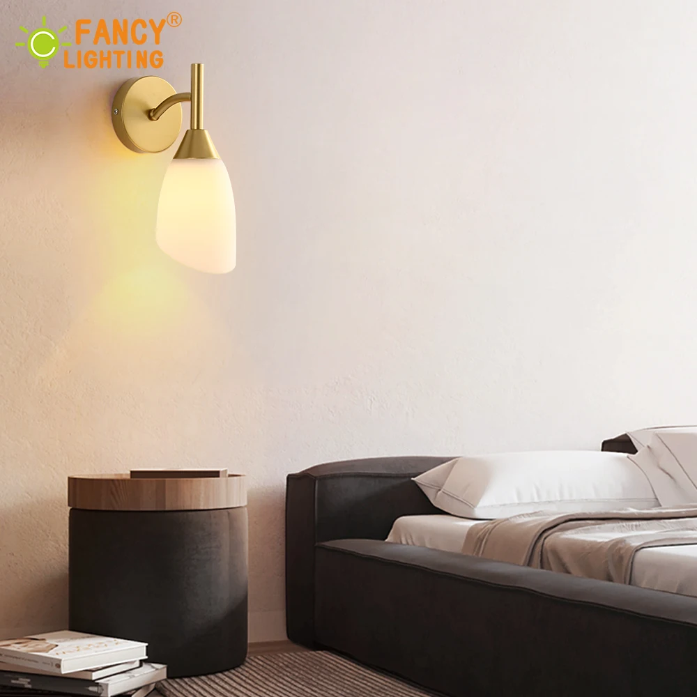 (Бесплатный источник света E27) скандинавский светодиодный настенный светильник