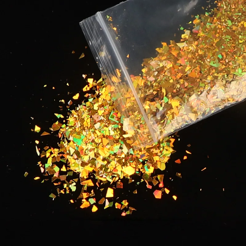 

1 пакет, разноцветные лазерные блестки для дизайна ногтей