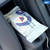 1pc car tissue holder cute cartoon back hanging container napkin bag holder box case pouch tissue box covers