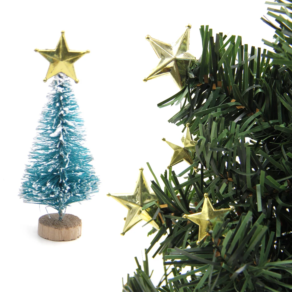 10 шт./лот 2 размера сделай сам золотая звезда Топпер рождественские украшения