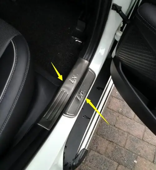 

Car Door Sill Protector For Hyundai ix25 creta 2015 2016 2017 2018 Trim Scuff Pedal Threshold Cover Accessories Stainless Steel