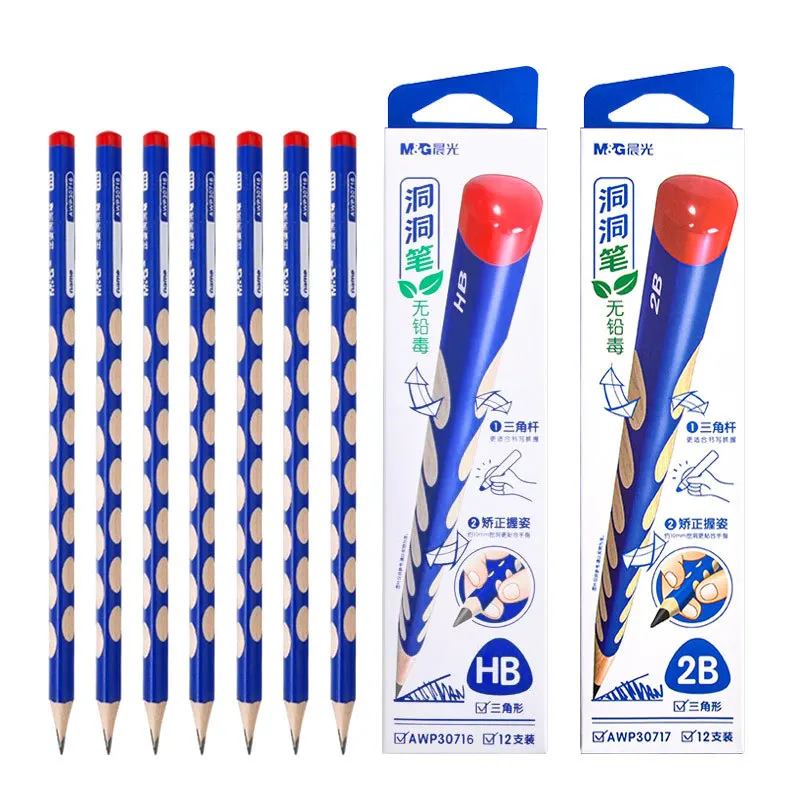 

HB 2B Children'S Environmental Protection Triangle Pencil Painting Writing Standard Pencil Posture Correction Grip Pencil 05882