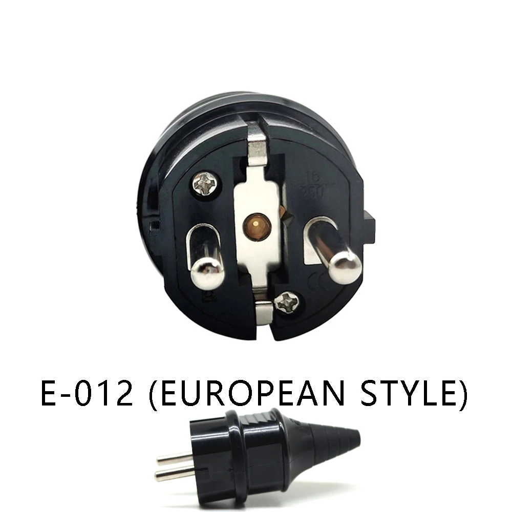Фото E-012 Европейская штепсельная вилка Schuko 16A IP44 промышленный французский/немецкий E-012 Европейская штепсельная вилка Schuko 16A IP44 промышленный французский/немецкий