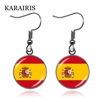 karairis 2020 new national flag drop earrings france poland puerto rico montenegro china japan jewelry for women custom made