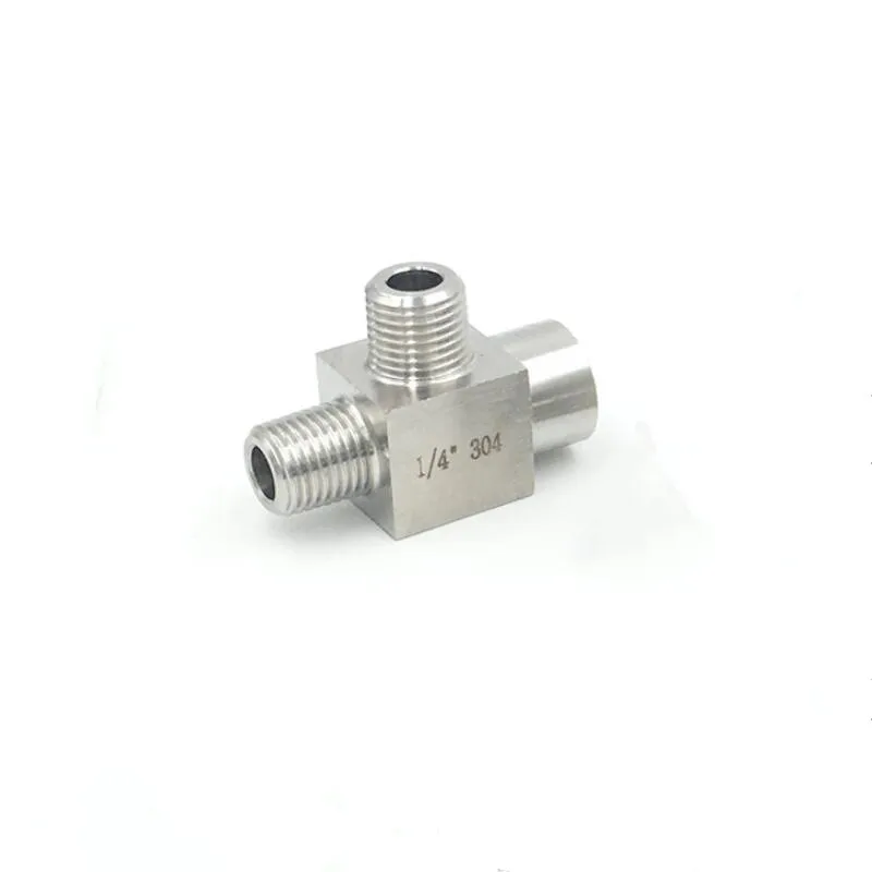 Тройник 1/4 дюйма 1/2 с наружной и внутренней резьбой из нержавеющей стали 304