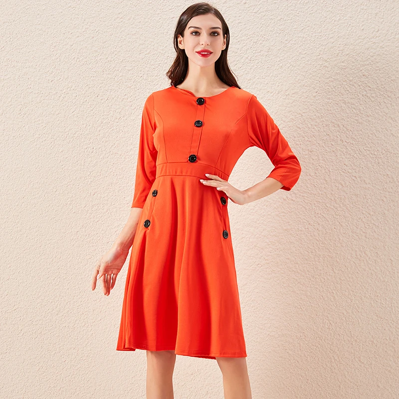 Женское плиссированное платье Vadim голубое однотонное Повседневное с рукавом