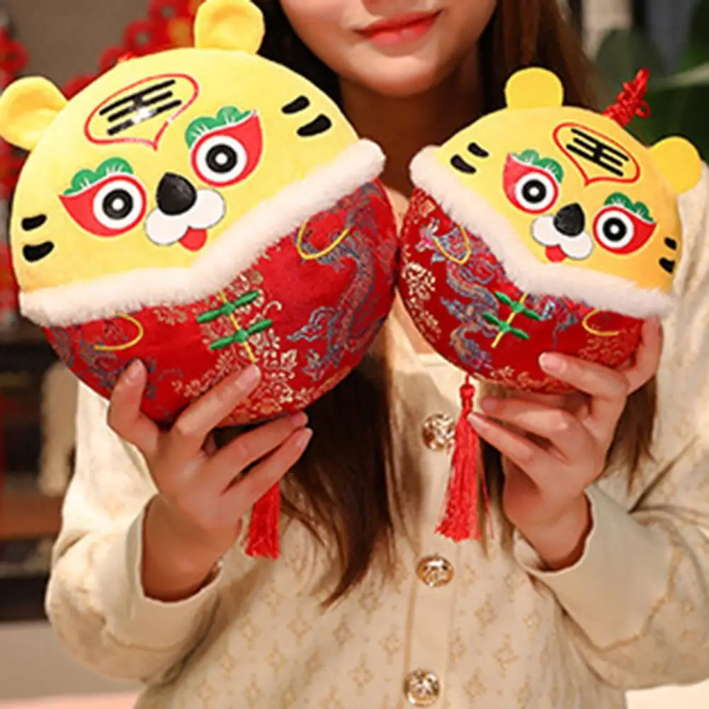 

Fashionable New Year Tiger Mascot Doll Zodiac Tiger Doll PP Cotton Skin-friendly