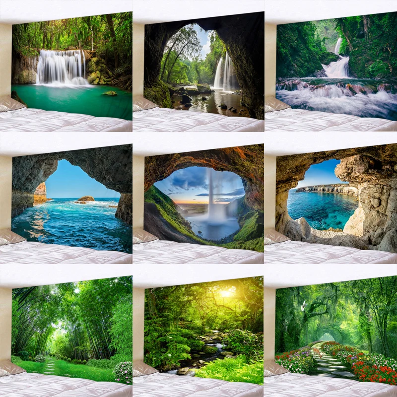 

Big Tapestry Beautiful Natural Forest Large Wall Hanging Hippie Wall Hanging Bohemian Wall Tapestries Mandala Wall Art Decor