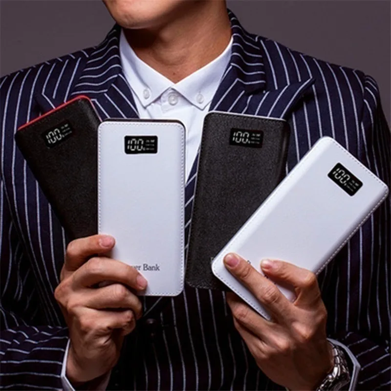 30000mAh внешний аккумулятор большой емкости с ЖК-цифровым дисплеем 4USB порт