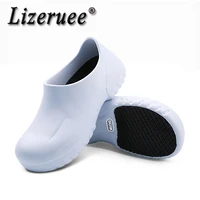 lizeruee eva high quality chef shoes non slip waterproof oil proof kitchen work shoes for chef master cook restaurant slippers