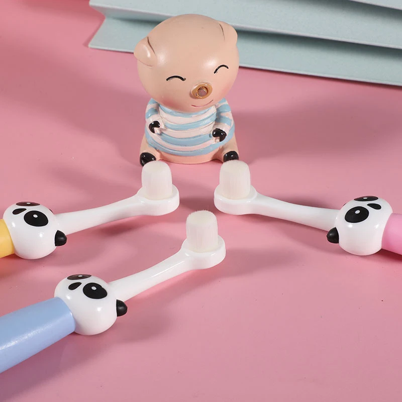 Soft Children's Toothbrush Giant Panda Head Handle Small | Manual