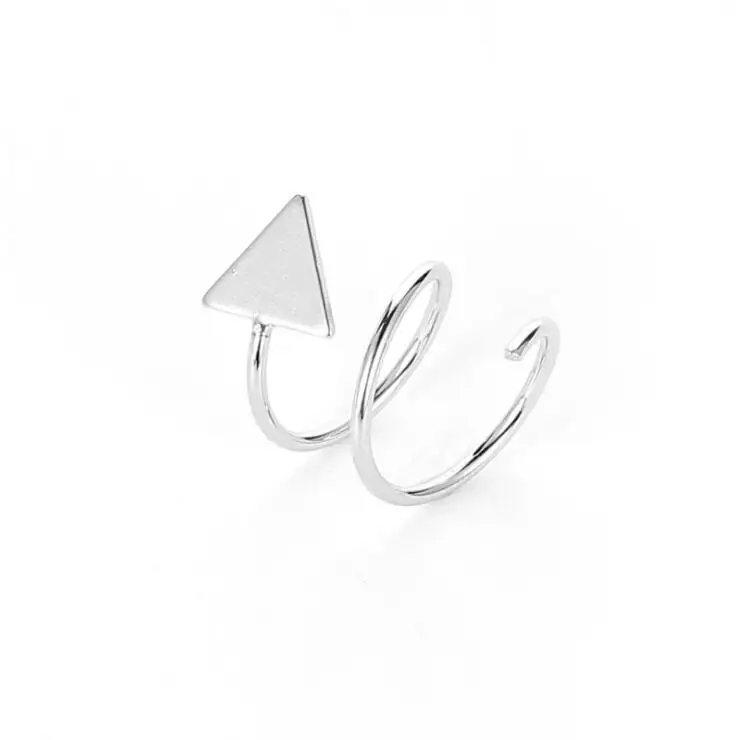 e1499 Korean Fashion Stars love Rotating Earrings Wild Simple Personality Temperament Design Female Net Red | Украшения и