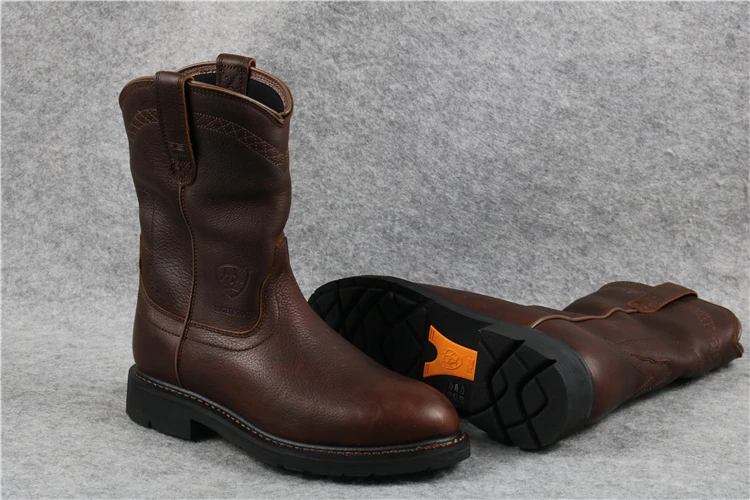 Ботинки мужские с круглым носком ковбойские винтажные водонепроницаемые