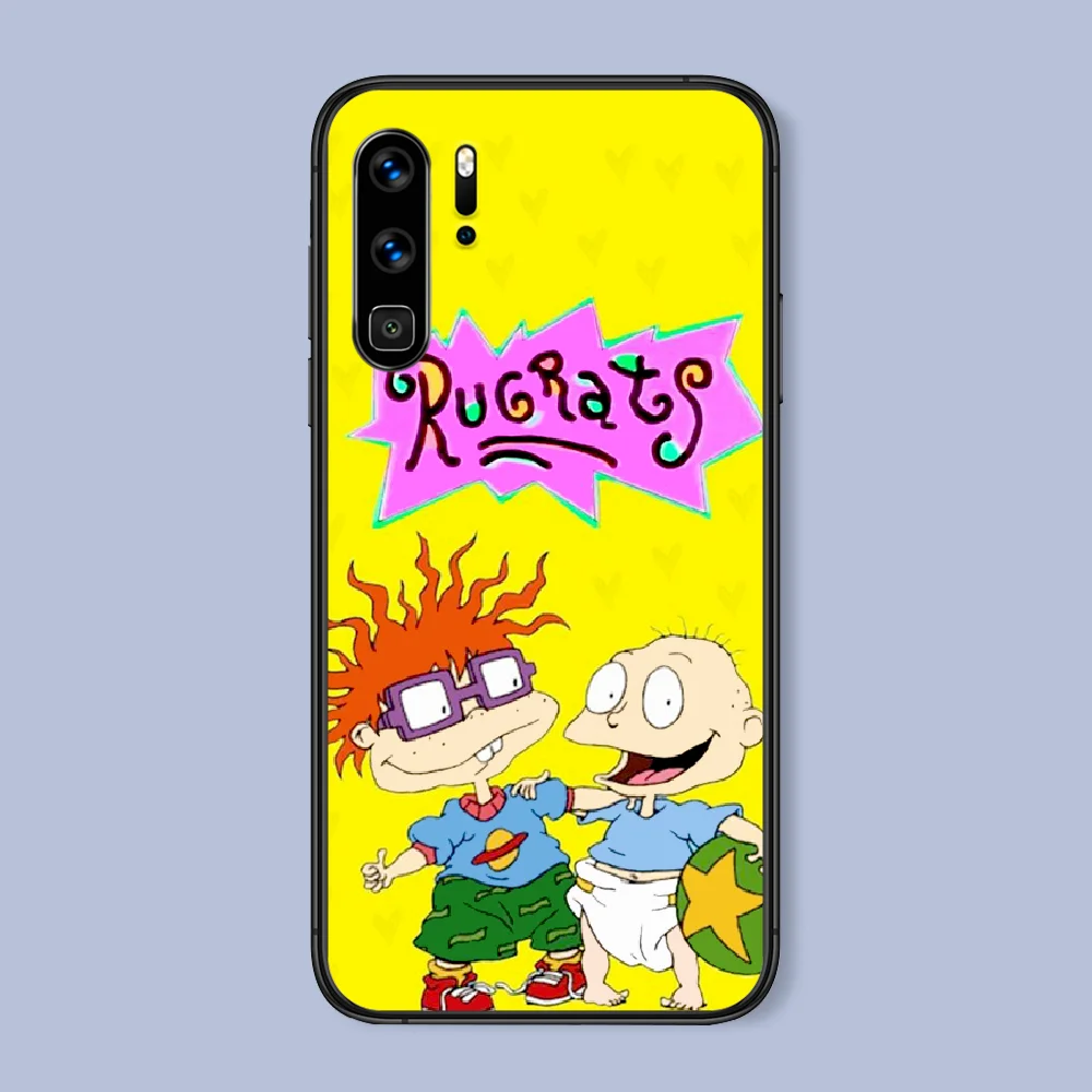 

Cartoon children Cute Rugrat Phone Case For Huawei P Mate Smart 10 20 30 40 Lite Z 2019 Pro black Waterproof Painting Back Tpu