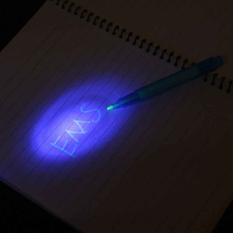 

6Pcs/Set Invisible Ink Pen Built in UV Light For Pen Safety To Use